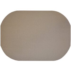 Sweet Pea Linens - Tan Dot Vinyl Wipe Clean Oval Placemat (SKU#: R-1040-V3) - Main Product Image
