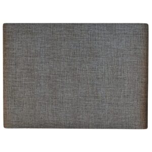 Sweet Pea Linens - Silver & Black Vinyl Wipe Clean Rectangle Placemat (SKU#: R-1002-V4) - Main Product Image