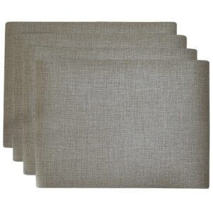 Sweet Pea Linens - Silver & Grey Vinyl Wipe Clean Rectangle Placemat (SKU#: R-1002-V7) - Main Product Image