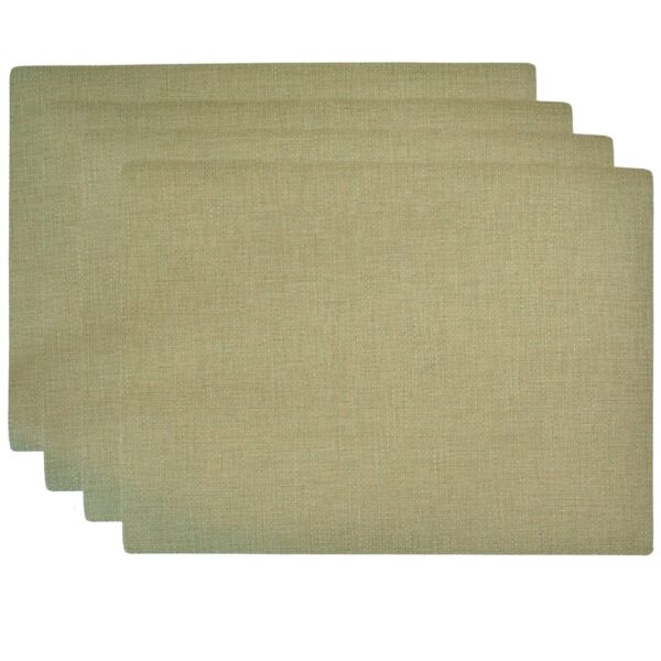 RS4-1002-V8-1 Sweet Pea Linens - Green Vinyl Wipe Clean Rectangle Placemats - Set of Four (SKU#: RS4-1002-V8) - Main Product Image