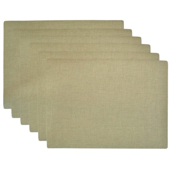 RS6-1002-V8-1 Sweet Pea Linens - Green Vinyl Wipe Clean Rectangle Placemats - Set of Six (SKU#: RS6-1002-V8) - Main Product Image