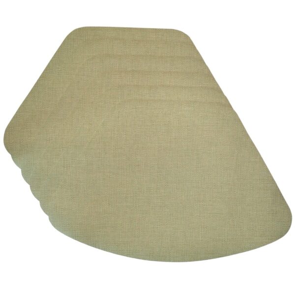 RS6-1006-V8-1 Sweet Pea Linens - Green Vinyl Wipe Clean Wedge-Shaped Placemats - Set of Six (SKU#: RS6-1006-V8) - Main Product Image