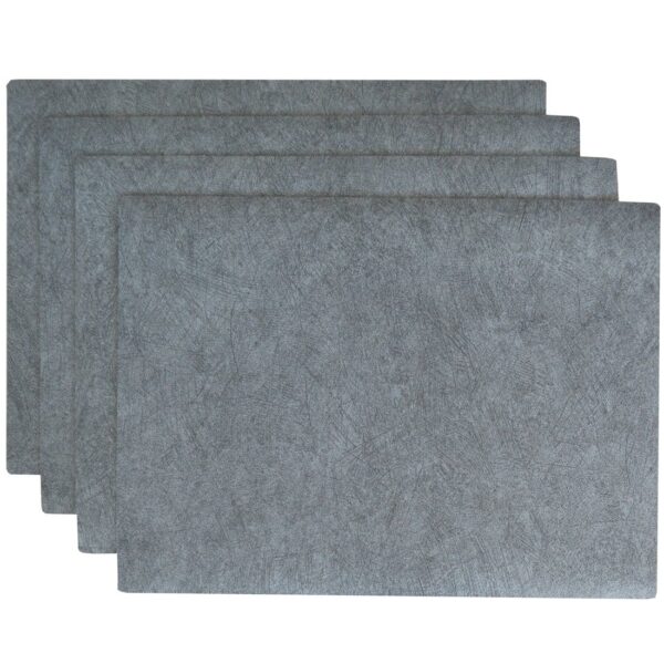 RS4-1002-V9-1 Sweet Pea Linens - Dusty Blue Vinyl Wipe Clean Rectangle Placemats - Set of Four (SKU#: RS4-1002-V9) - Main Product Image