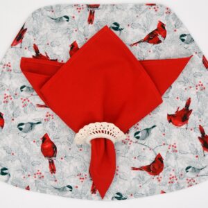 Sweet Pea Linens - Solid Red Cloth Napkin (SKU#: R-1010-K) - Table Setting