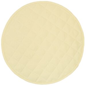 Sweet Pea Linens - Solid Ivory Quilted Jacquard Charger-Center Round Placemat (SKU#: R-1015-Y2) - Main Product Image