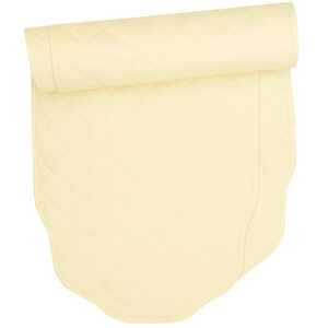 Sweet Pea Linens - Solid Ivory Quilted Jacquard  72 inch Table Runner (SKU#: R-1024-Y2) - Main Product Image