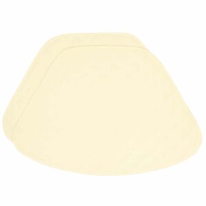 Sweet Pea Linens - Solid Ivory Quilted Jacquard Wedge-Shaped Placemats - Set of Two (SKU#: RS2-1006-Y2) - Main Product Image