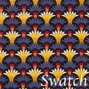 Sweet Pea Linens - Blue Foulard Rolled Hem Cloth Napkin (SKU#: R-1010-Y33) - Swatch