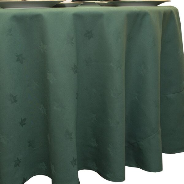 R-1065-Y5-1 Sweet Pea Linens - Solid Green Jacquard 90 inch Round Table Cloth (SKU#: R-1065-Y5) - Main Product Image