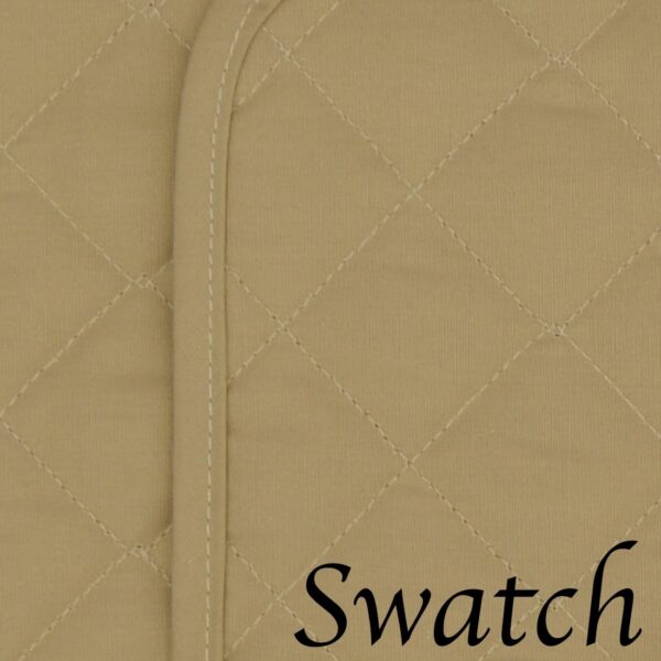 Sweet Pea Linens - Solid Khaki Tan Quilted Wedge-Shaped Placemats - Set of Two (SKU#: RS2-1006-Y7) - Swatch