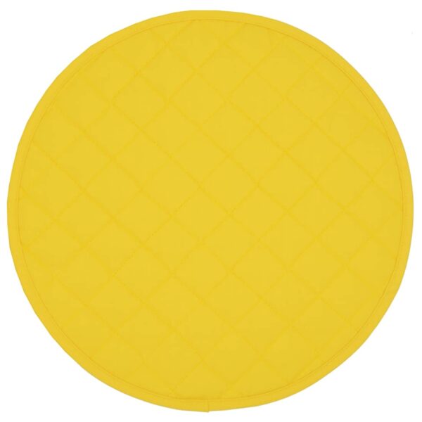 R-1015-Y8-1 Sweet Pea Linens - Solid Bright Yellow Quilted Charger-Center Round Placemat (SKU#: R-1015-Y8) - Main Product Image