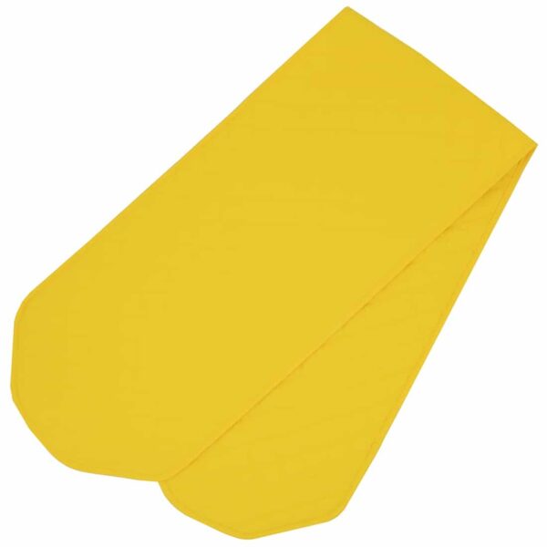 Sweet Pea Linens - Solid Bright Yellow Quilted 60 inch Table Runner (SKU#: R-1021-Y8) - Alternate Table Setting