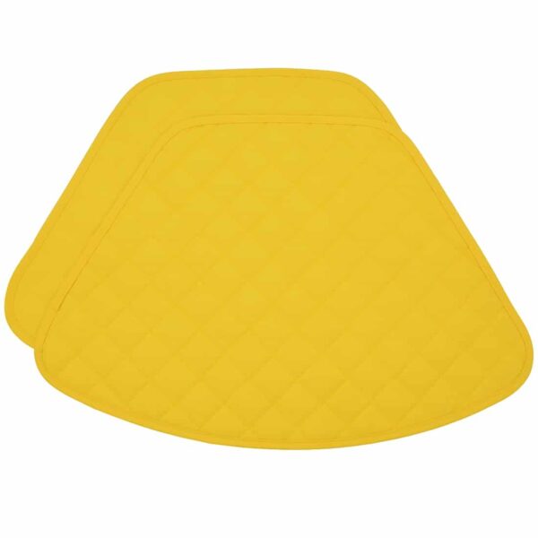 RS2-1006-Y8-1 Sweet Pea Linens - Solid Bright Yellow Quilted Wedge-Shaped Placemats - Set of Two (SKU#: RS2-1006-Y8) - Main Product Image