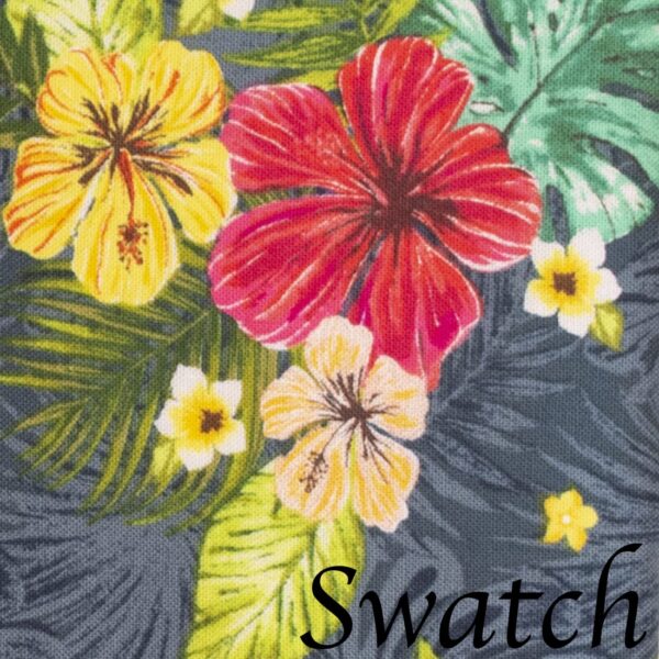 Sweet Pea Linens - Teal Green Tropical Print Rolled Hem Cloth Napkins - Set of Four (SKU#: RS4-1010-Z3) - Swatch